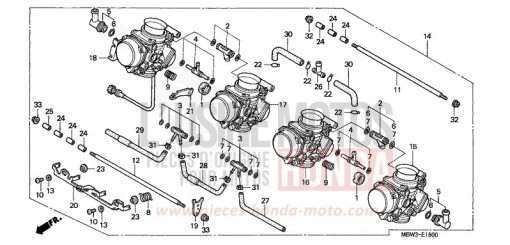 CARBURATEUR (ENS.) CBR600FY de 2000
